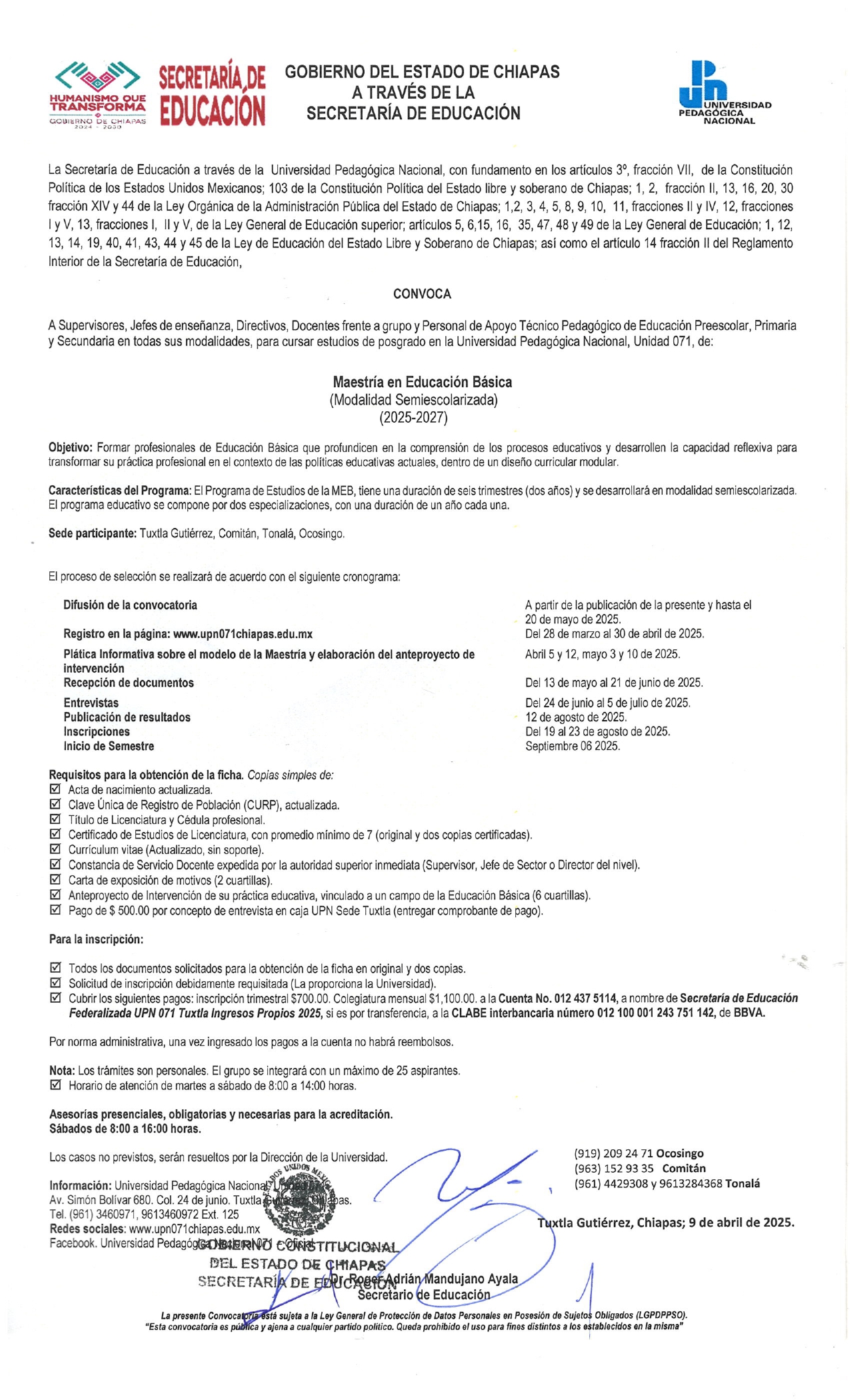 Convocatoria LIE 2025