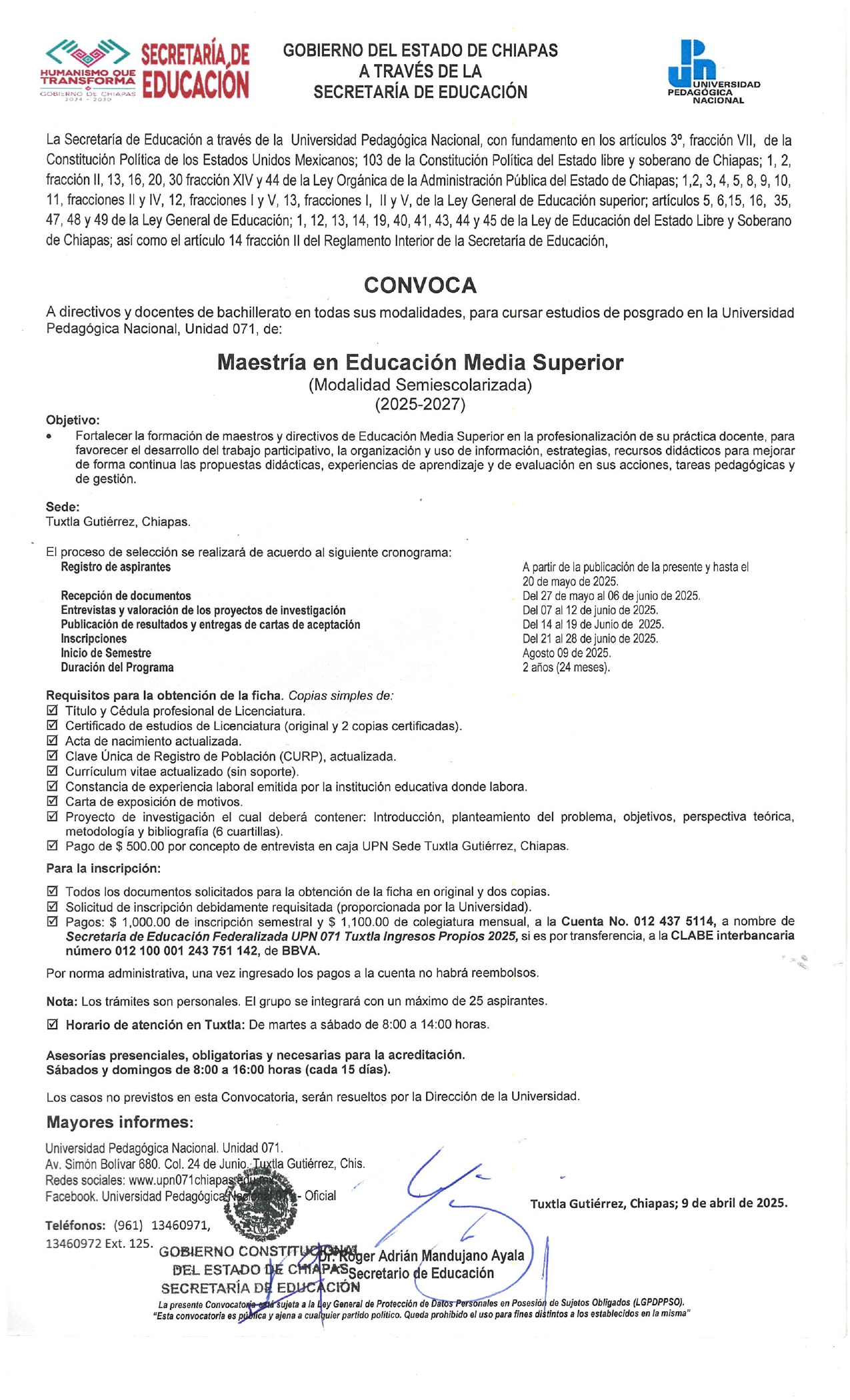 Convocatoria LIE 2025