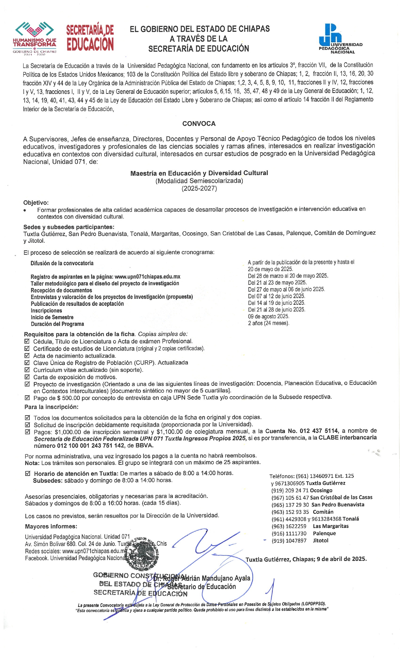 Convocatoria LIE 2025
