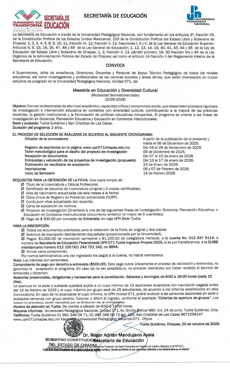 Convocatoria LIE 2025